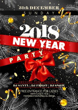 Mutlu yeni yıl davet şablonu