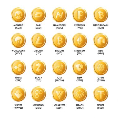 Simgeler Bitcoin altın paralar