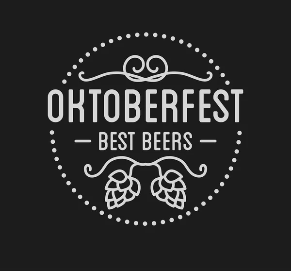 Oktoberfest festival de cerveja tipografia —  Vetores de Stock