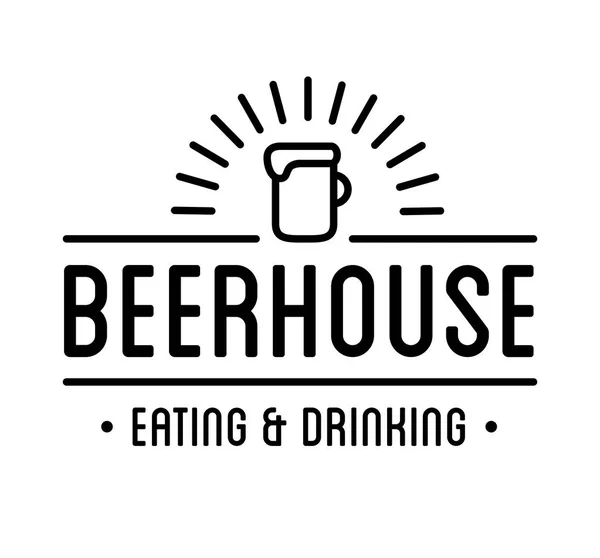 Beer house label šablona — Stockový vektor
