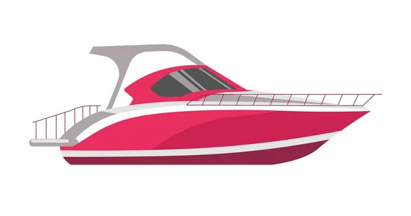 Speed boat yacht icona piatta — Vettoriale Stock