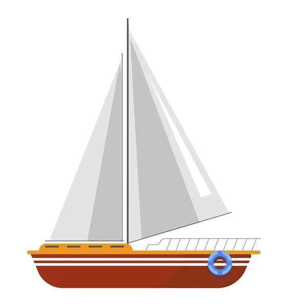 Velero icono del barco — Vector de stock