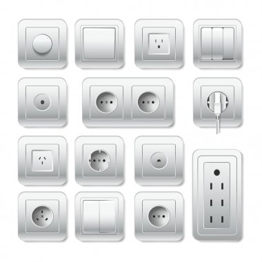 light switch and cable inlet icons