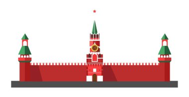 Russian main landmark with cone roofs  clipart