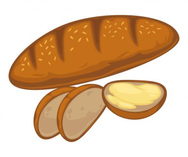 pişmiş ve dilimlenmiş ekmek 