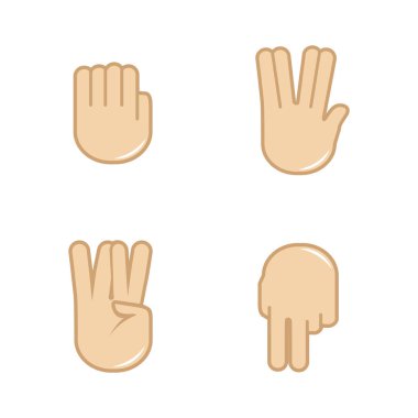 El jestleri simgelerin vektör ayarla