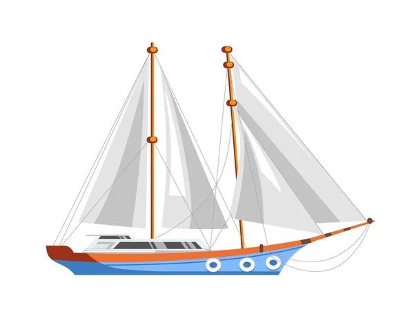 Vela fragata barco icono — Archivo Imágenes Vectoriales
