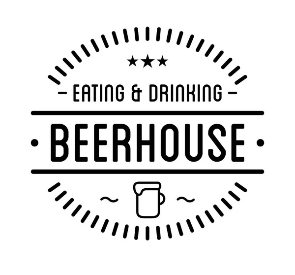 Beer house label šablona — Stockový vektor