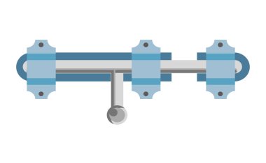 Parlak metal mandal ve mavi döngüler