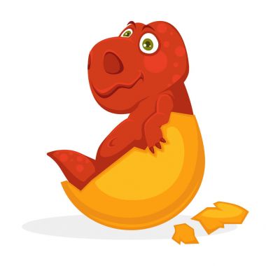 dinozor sarı yumurta kabuğu içinde