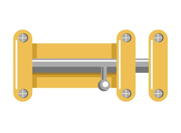 明亮的金属锁与黄色语料库 — 图库矢量图片