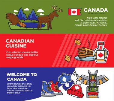 Kanada afiş kümesi hoş geldiniz