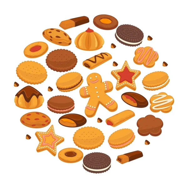 Postres iconos conjunto — Vector de stock