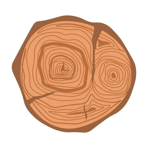 Año de madera anillo icono — Vector de stock