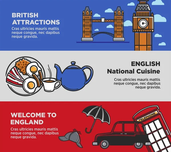 Добро пожаловать в Англию! — стоковый вектор