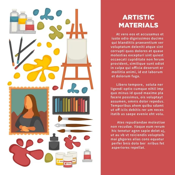 Paiting υλικά καλλιτέχνης — Διανυσματικό Αρχείο