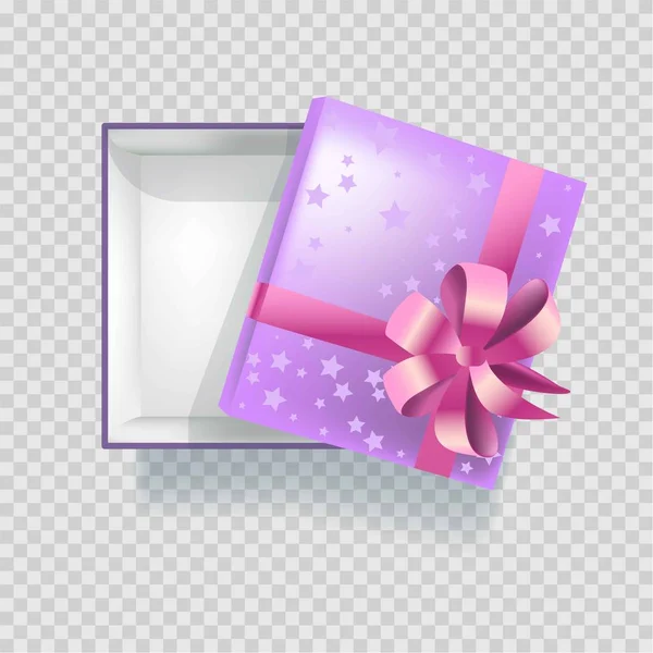 Boîte cadeau lumineuse enveloppée dans du papier à carreaux — Image vectorielle