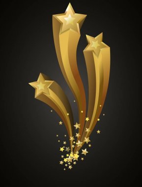 Altın parlak parlak yıldız 