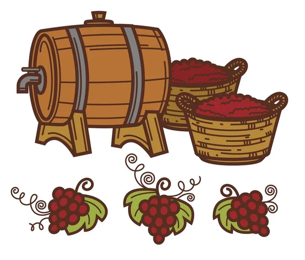 Diseño del emblema del vino — Archivo Imágenes Vectoriales