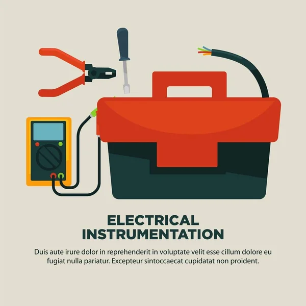 Cartaz de instrumentação elétrica —  Vetores de Stock