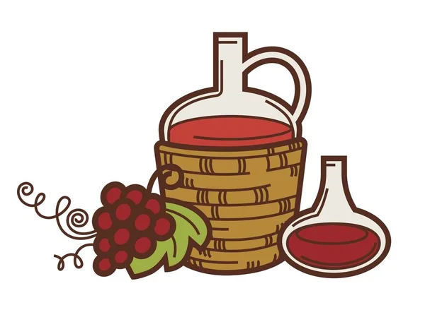 Design de emblema de vinho — Vetor de Stock