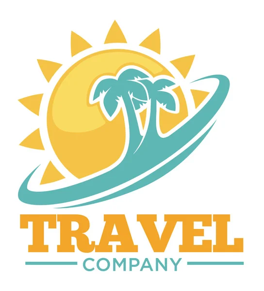 Travel company promotional logotype — Stock Vector