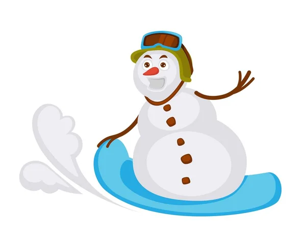 Icona di Natale pupazzo di neve — Vettoriale Stock