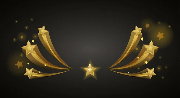 Étoiles brillantes dorées — Image vectorielle