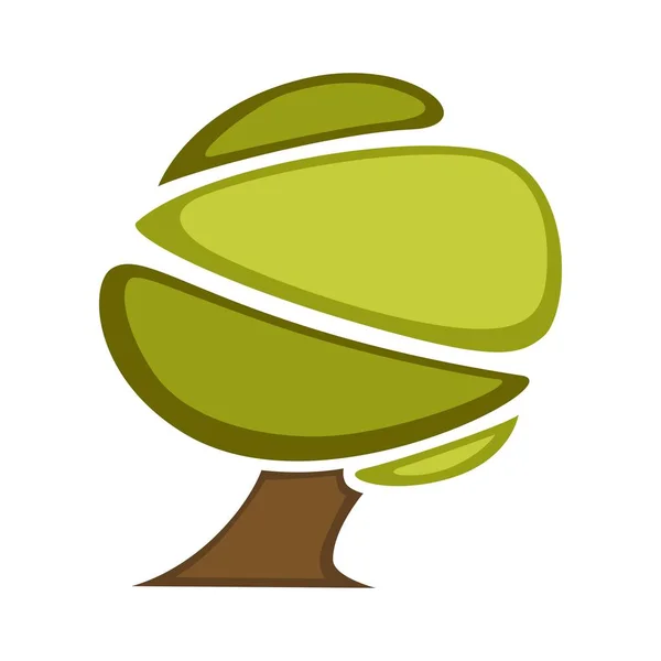 Plantilla de logotipo de árbol verde — Vector de stock