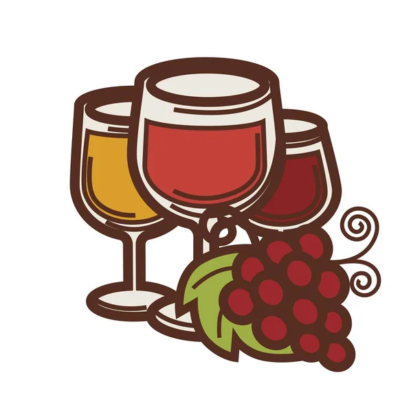 Design de emblema de vinho — Vetor de Stock
