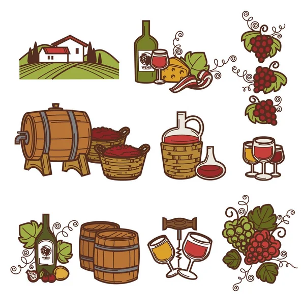 Wine emblem design — Stock Vector
