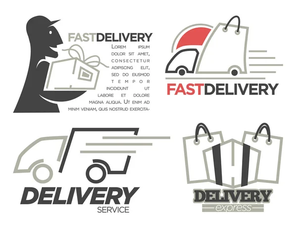 Delivery logo template — Stock Vector