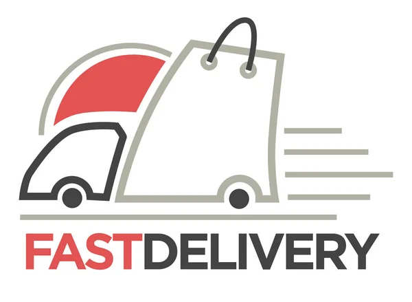 Delivery logo template — Stock Vector