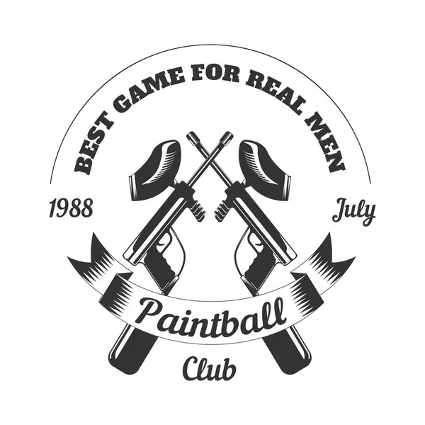 Afiche del club deportivo Paintball — Vector de stock