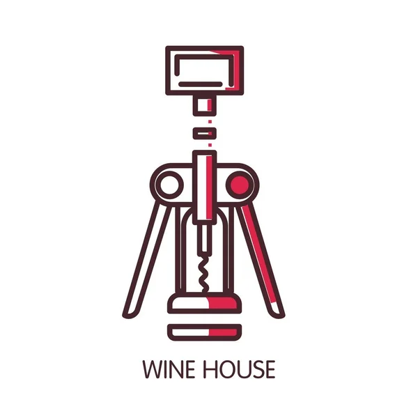 Diseño del emblema del vino — Vector de stock