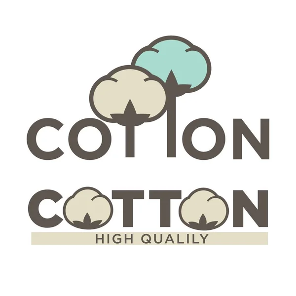 Logo en coton naturel — Image vectorielle