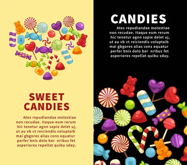 Confectionery comfits poster — Stock Vector