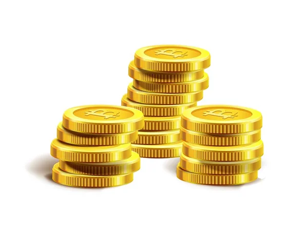 Pile Bitcoin pile — Image vectorielle