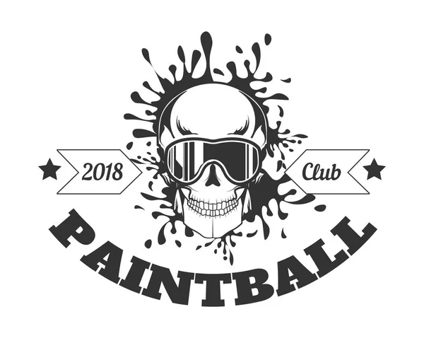 Paintball sport club poster — Stockvector