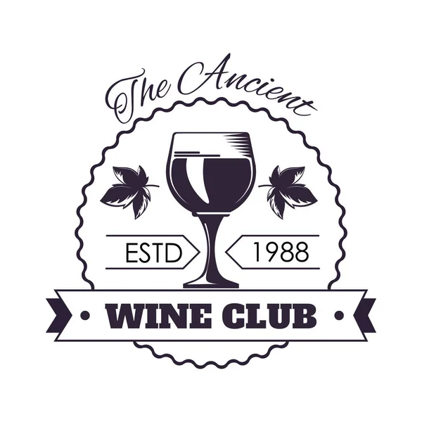 Design emblème du vin — Image vectorielle