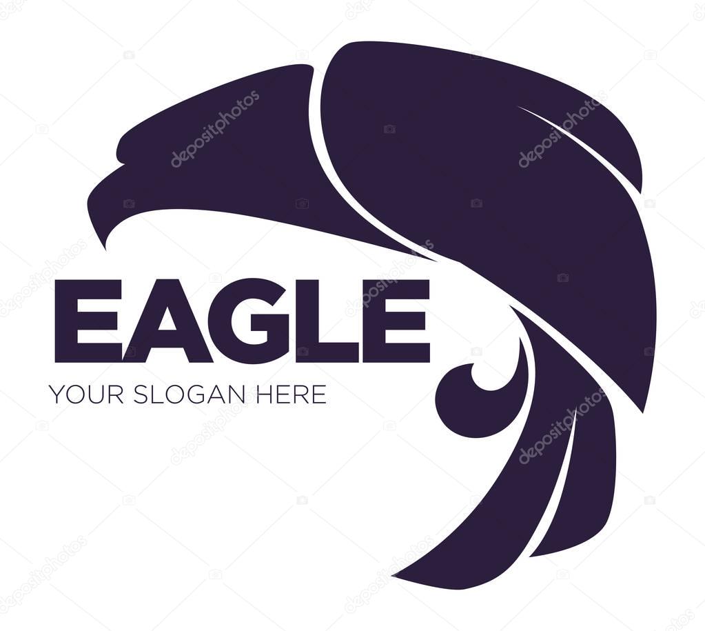 Fantasy eagle logo, vector illustration