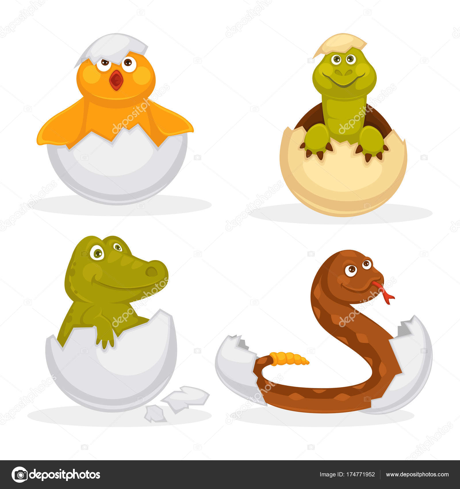 Baby Animals Hatch Eggs Cartoon Pets Hatching Vector Flat Isolated Stock  Vector Image by ©Sonulkaster #174771952