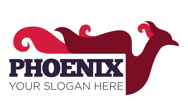 Modèle Logo Phoenix Oiseau Aigle Fantaisie Pour Société Sécurité Innovation — Image vectorielle