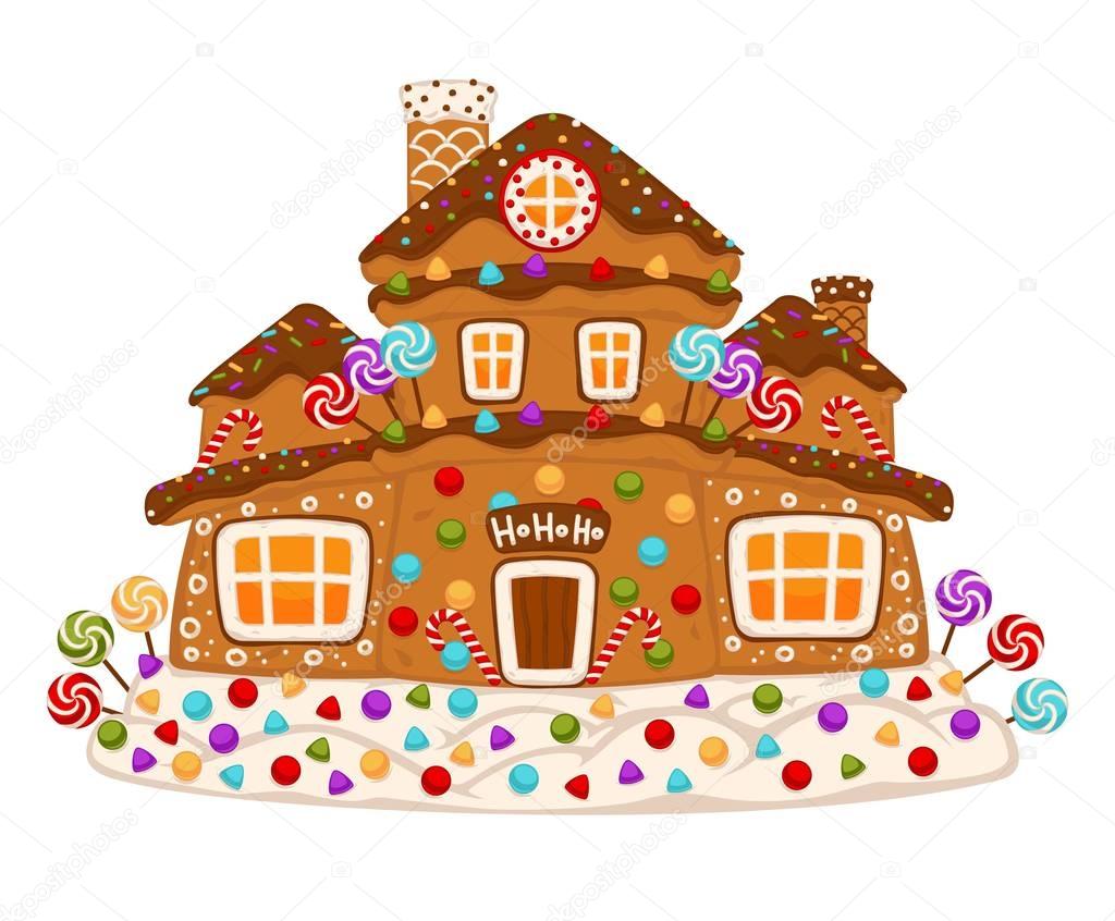 Vettoriale stockCasa Biscotti Pan Zenzero Natale Vettore Isolato Cartone  Animato Caramella di ©Sonulkaster #176503006, image size:1024x846