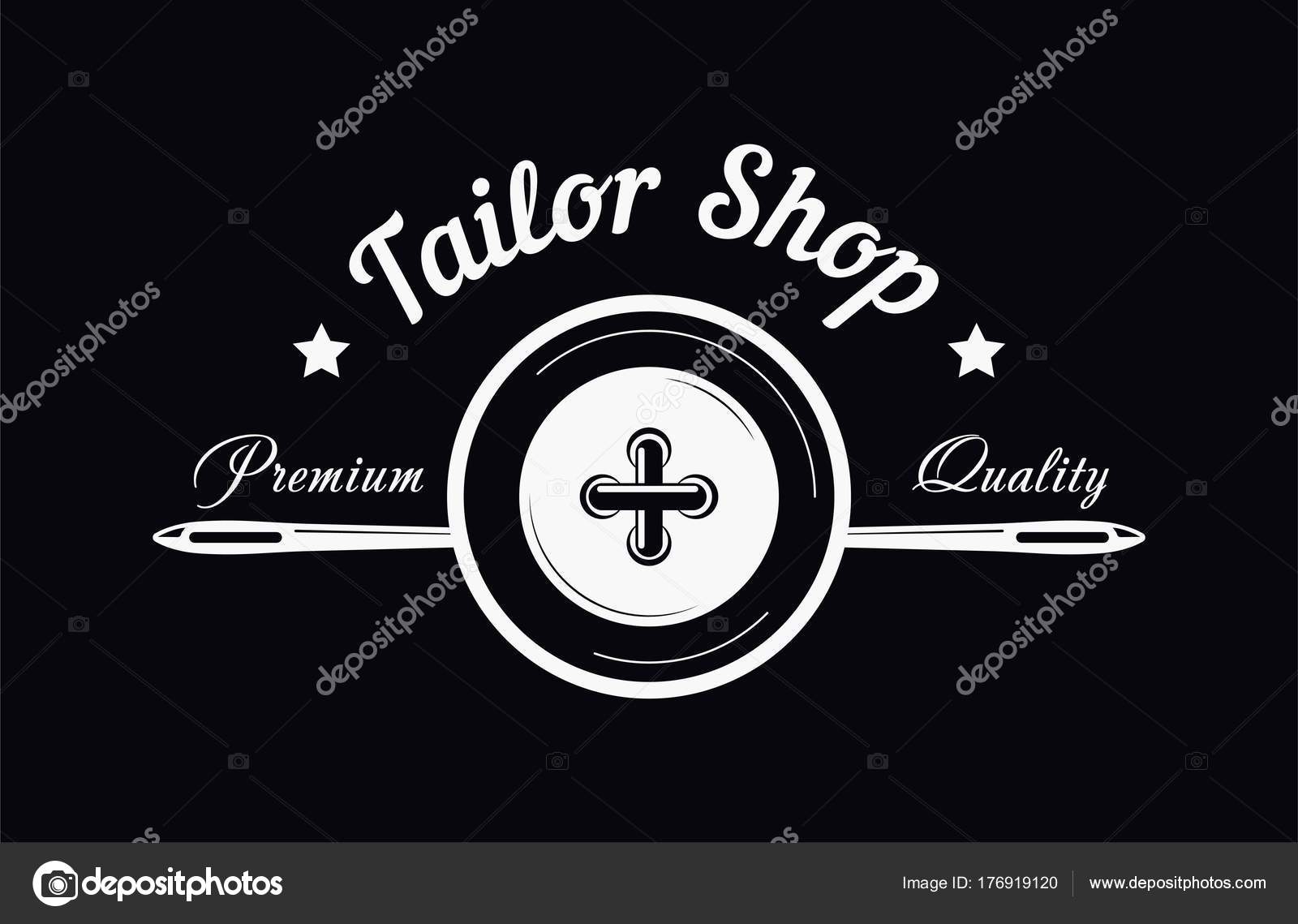 Tailor Shop Logo Template Dressmaker Atelier Fashion Dress