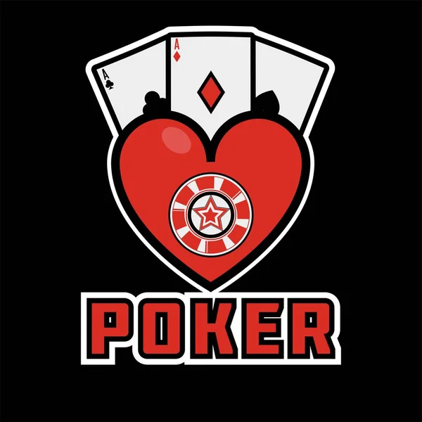 Plantilla Logotipo Del Casino Poker Vector Apuestas Línea Juego Casino — Archivo Imágenes Vectoriales