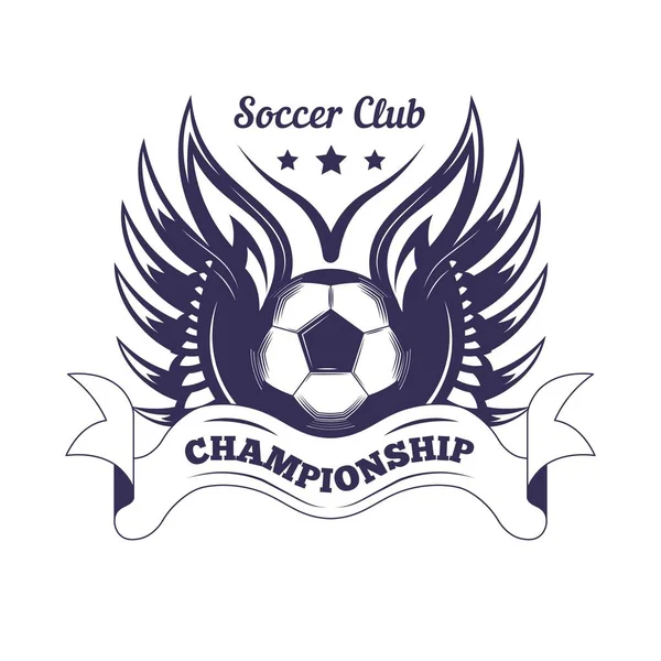 Futebol Clube Futebol Liga Campeonato Modelo Logotipo Taça Vetor Isolado — Vetor de Stock