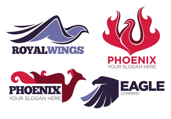 Логотипы птиц-фениксов — стоковый вектор