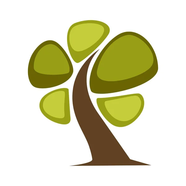 Grön trädikon — Stock vektor