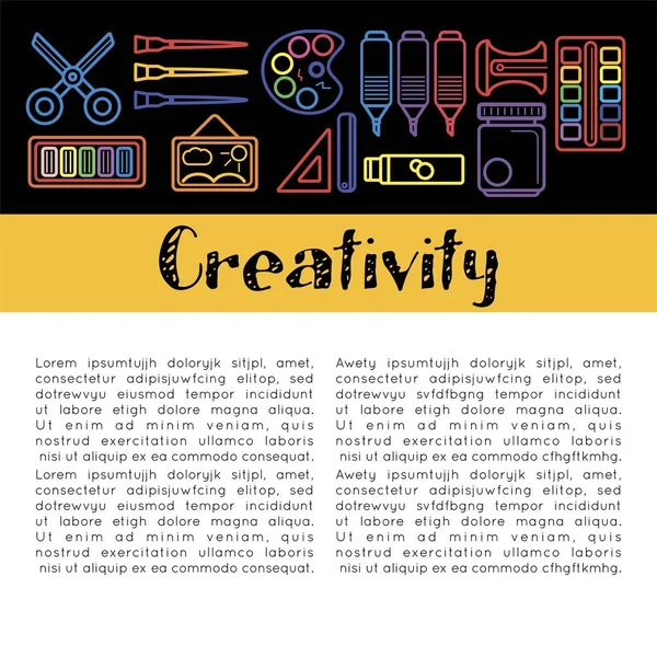 Barn kreativitet affisch — Stock vektor